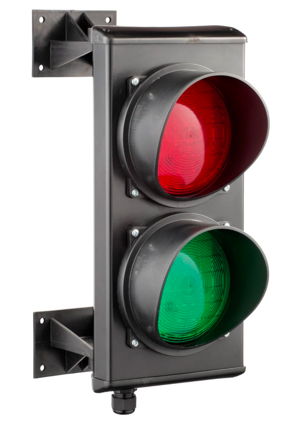 Blind Shot Buddy unit with hooded red and green traffic lights